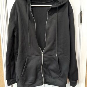Black Zip-Up Hoodie
